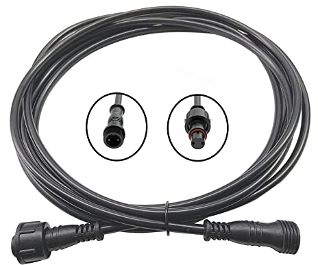 HUAZIZ Connettore Fili Elettrici Impermeabile IP65,Cavo di Prolunga 2Pin 18AWG, Connettore Maschio Femmina, per luci di striscia a LED,1M/3.28FT