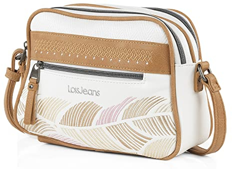 Lois - Handtasche Damen Umhängetasche Damen Klein & Stilvoll Handtasche Damen Umhängetasche Crossbody Bag Damen, Weiss