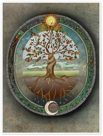 Uroboro - Albero della vita Poster di Brenda Erickson 50 x 70 cm Quadri Decorazione per pareti