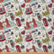 Loussiesd London Stoff Meterware Vintage England berühmte Stadtbild Polsterstoff für Stühle Big Ben Tower Bridge Telefonzelle dekorativer wasserdichter Stoff 276x150cm