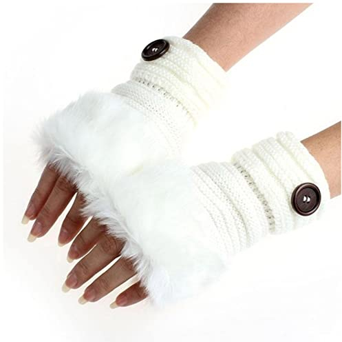 Mädchen Fäustlinge Warme Kaninchen Winter Frauen Handgelenk Fingerlose Faux Handschuhe Handschuhe Arbeitshandschuhe Mit Heizung
