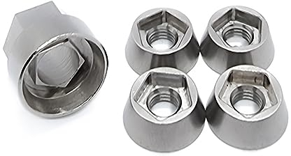 OG Secure | M8 (8mm) PENTA Anti-Theft Security Nut Set - 304 Stainless Steel | Tamper Proof Reusable Shear Nuts | For Roof Tent, Winch, Light Bar, E-Bike | For 8mm Thead/Bolts