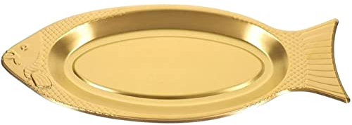 Stakee Assiette De Forme De Poisson Assiette en Acier Inoxydable Assiette Décorative en Forme De Poisson Plateaux Ovales Plateaux De Rangement Alimentaire pour Le Restaurant