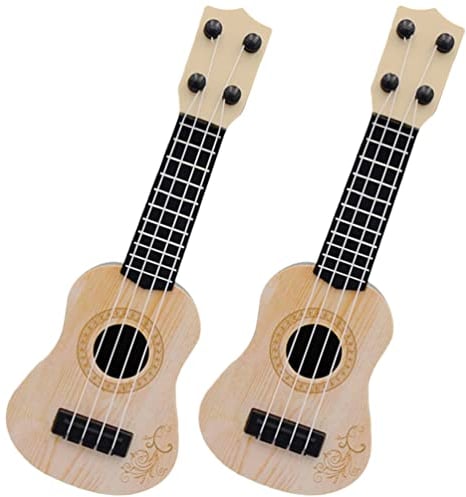 TOYANDONA 2Pcs Kinderspielzeug Gitarre Kinder Ukulele Spielzeug Für Kinder Im Alter Von 3-9 Jahren Kinderinstrumente Kleinkinder Musikspielzeug Kinder Spielen Gitarre
