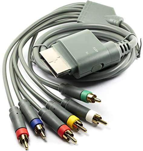 Câble AV 2 en 1 pour Xbox 360/Xbox 360 Slim Gris 1,8 m