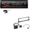 Pioneer MVH-S320BT 1-DIN Bluetooth Autoradio USB FLAC Spotify mit Einbauset passend für Mini Mini, Mini Cabriolet 2003-2008 schwarz