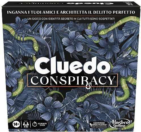 Hasbro Gaming Cluedo Conspiracy, Gioco da Tavolo con Identità Segrete e Strategia, Giochi di Halloween, Per Ragazzi e Ragazze dai 14 Anni in Su, per 4-10 Giocatori