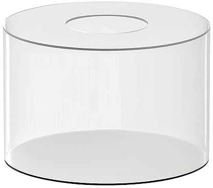 F Fityle Espositore per Torta Cilindro Alzata Rotonda Vassoio per Torta Decorativo Alzata per Torta in Acrilico Trasparente Alzata per Torta per Esposizione di, 15x20 cm