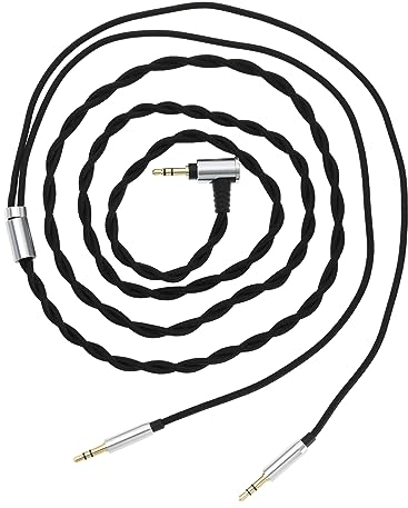 Kopfhörerkabel, 3,5 mm Stecker auf Doppelklinkenstecker 3,5 mm, kompatibel mit Hifiman Sundara Arya Ananda Deva Pro HE4XX HE400SE HE560 HE-350 HE1000 HE1000 V2 HE400i