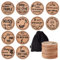 Namalu 12 Stück Lustige Golfball Marker Gravierte Golf Marker für Putting Green Holz Golf Tags Neuartiges Golf Geschenk für Schlechten Putter Witz Golf Zubehör für Herren Vatertag Weihnachten
