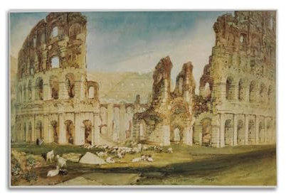 ADovz Rome, The Colosseum Poster von J.M.W.Turner Kunstdruck Wand-Foto zum Aufhängen Bild Familie Schlafzimmer Dekor Geschenk 30 x 45 cm