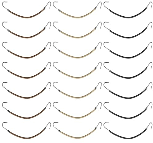 EUPSIIU 21 Elastic Hook Hair Tie, Ponytail Hooks, Hair Clips, Bungee Hair Ties, Rubber Bands with Hooks, Hair Bungee Cords, Ponytail Holders, Hair Accessories for All Hair Types (Multicolor)