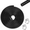 3 Metros Manguera de Silicona, ID 4mm Manguitos Silicona Coche de Alto Rendimiento, tubo Flexible 115PSI de Presión Máxima, Manguera de Silicona Negro con 2 Abrazaderas para Aire o Agua(ID 4mm,OD 8mm)
