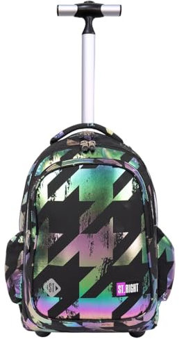 ST.Right Zaino Trolley Scuola Elementare Media Superiore Ragazza Ragazzo Bambini Grande (HOLOGRAFICO IMPRESSION)