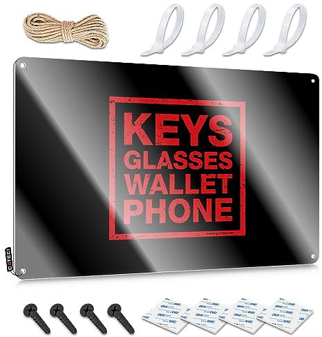 Blechschilder für Garage, Schlüssel, Geldbörse, Telefon, Brille, Blechschild, Männerhöhlenschilder und Dekoration, Männerhöhlenschilder und Dekoration (Größe: 20 x 30 cm)