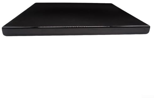 Planche à découper antidérapante en acrylique noir avec rebord pour cuisine, restaurant, 45,7 x 35,6 cm, aspect acrylique