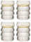 Zoha Wave Gläser Set | Design Stripe Glass | Trinkgläser Cocktail gläser Eiskaffeegläser Wasser Tee Saft Kaffee | Spülmaschinengeeignet | 330 ml (4er Set)