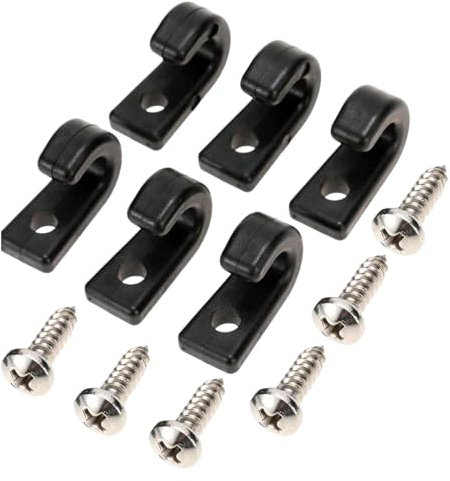 Yorajuy J Hook Kayak | Black Nylon Lashing Hook J-Shaped Hooks,Wear-resistant J Shaped Hook, Kayak Lanyard Hook for Kayak Boat Canoe Outfitting Fishing Camping