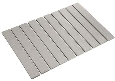 Kokone Stein-Badematte, stark saugfähig, schnell trocknend, Kieselgur, Badematte für Badezimmer, rutschfeste Badematte, moderne Stein-Duschmatte für Küche, Arbeitsplatte, Grau