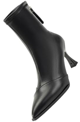 Generico Scarpe Donna Invernali Scarpe Donna Invernali Stivali con Cerniera Laterale per Donna Stivaletti alla Caviglia Stivali Corti Scarpe Singole per Donna Scarpe con Tacco Donna (Black, 38)
