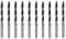 Foyscr 10 Piece 5mm Brad Point Wood Drill Bits, Professional Carbon Steel, Clean Efficient Drilling