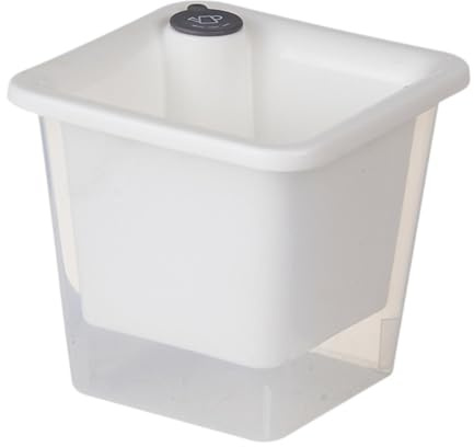 JISADER Selbstbewässernder Blumentopf mit Transparentem Wasserreservoir für Zimmerpflanzen, Weiß