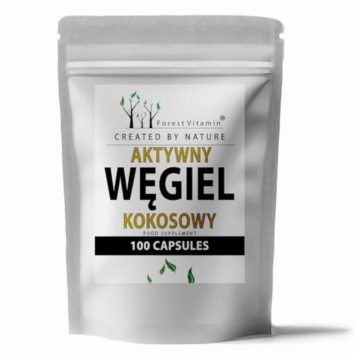 Aktivkohle 150mg - 100 Kapseln - aus Kokosnuss - Verdauung - Forest Vitamin