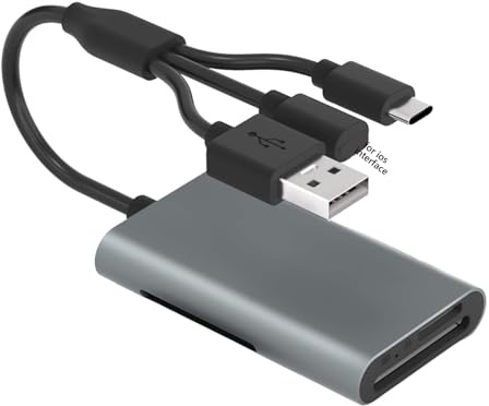 Introti Lector de tarjetas de memoria 4 en 1 con puerto Lightnings/USB-C/USB-A Memory Stick Pro Duo, adaptador Plug and Play, visor de tarjetas de cámara digital para Android, iPhone, MacBook, Windows