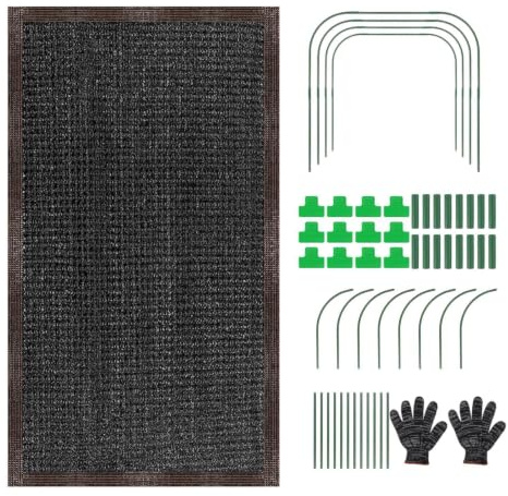 Rete Ombreggiante 70%, 2x1m Con Struttura | Protezione Sole Piante Serra Giardino Ortaggi Fai Da Te Copertura Verde Tunnel Traspirante
