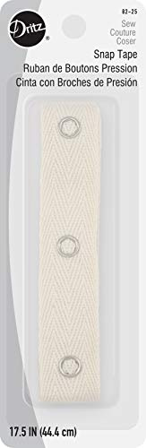 Dritz Baumwolle beige Snap tape-17.5-inch