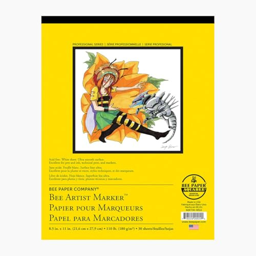 Bee Paper 8.5 x 11 Bee Artist Marker Paper Pack, 50 Sheets