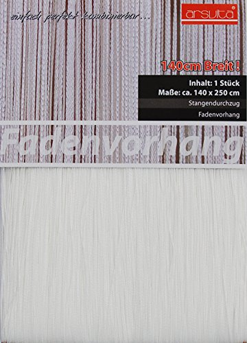 Fadenvorhang ca. 140x250 cm modisch & aktuell Farbe (Weiß)