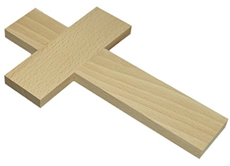 Piccolino Bastelbedarf Wandkreuz Holz Kreuz zum Bemalen & Selbstgestalten 20cm