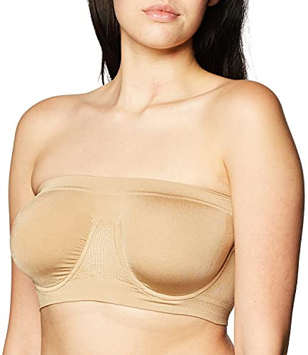 Ahh By Rhonda Shear Women's Angel Seamless Underwire Bandeau bras, Nude, L UK