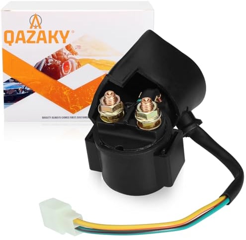 QAZAKY Starter Solenoid Relay Compatible with 50cc 70cc 90cc 110cc 125cc 150cc GY6 ATV Quad Scooter Go Kart Moped Chopper Pit Dirt Pocket Bike Kawasaki Chinese TaoTao Buyang Sunl Baja Roketa