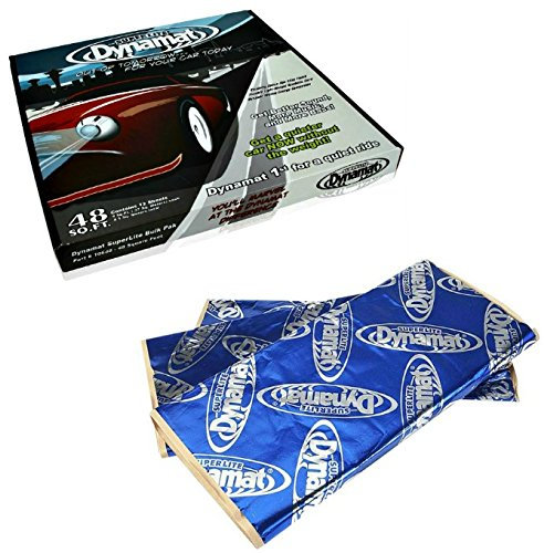 DYNAMAT SUPERLITE PAQUETE ENTERO DE 12 HOJAS DE VAINA GUAINA ANTI VIBRACIONES 45,70 X 81,20 CM POR PUERTAS PORTERO CAJAS Y SUBWOOFER 18 X 32 X SPL COCHE Y CASA INSONORIZACIÓN 30% MÁS SUTIL QUE EL DYNAMAT EXTREME