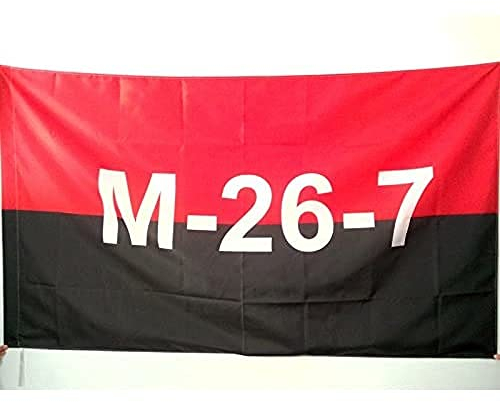 AZ FLAG - Flagge Kuba Bewegung Des 26. Juli - 90x60 cm - Movimiento 26 De Julio Fahne 60 x 90 Cm Scheide Für Mast - Flaggen