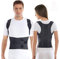 TOROS-GROUP Geradehalter LUX zur Haltungskorrektur für Damen und Herren Rückenbandage für perfekte Haltung 100% Baumwolle X-Large Schwarz 101-110 cm
