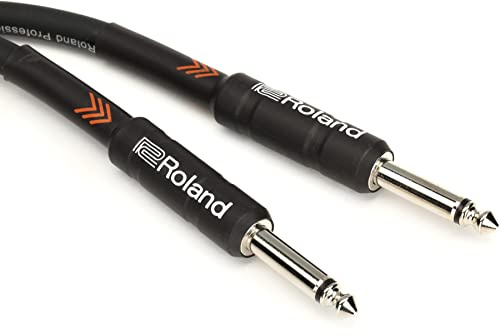 Roland Black Series Instrument Cable, Straight/Straight 1/4-Inch Jack, 20-Feet