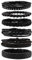 MILAKOO Lot de 6 bracelets en cuir tressé noir pour homme et femme Mixte Femme Homme Sans métal N/A