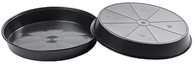 5Pcs Plato de plástico para Maceta, Negro, 30 cm de diámetro, 4 cm de Altura