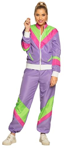 Boland - Kostüm für Erwachsene Trainingsanzug 80er Jahre mit Taschen, Jacke und Hose, Campinganzug, Jogginganzug, Assi Anzug, Retro Style, Gruppenkostüm, Mottoparty, Karneval