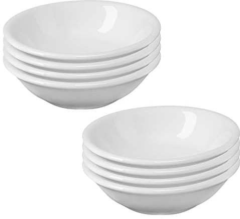 Westmark 697522E3 - Juego de 8 cuencos redondos de cerámica (7 x 2 cm, cerámica), color blanco