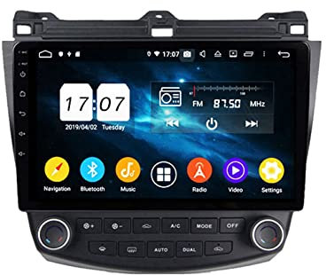 Andriod 10 Gps Navegación Para Accord 7 2003-2007 10 Inch Bluetooth Coche Gps Car Estéreo Receptor Video Bluetooth Espejo Enlace Con Pantalla Táctil Navegación Gps Pantalla ( Color : T900 3G 32G )