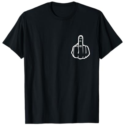 Chemise à poche avec doigt d'honneur T-Shirt