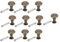 Huairdum Schrankgriffe, Möbelknöpfe, 10 Sets Schrankgriffe mit einem Loch, 20 mm x 25 mm knauf für Schrank für Küche Badezimmer grüne Bronze Schrankknöpfe