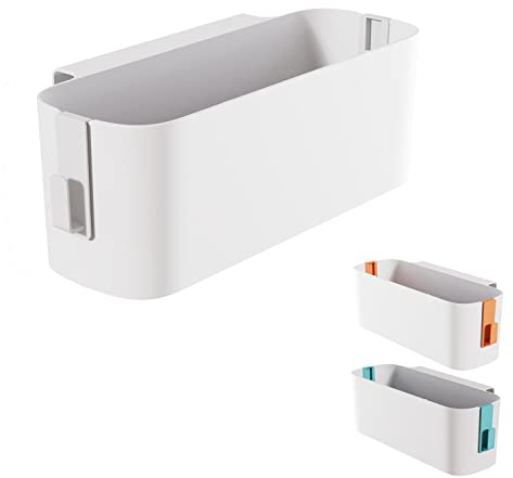 Bedside Storage Caddy with Hooks Dorm Bunk Bed Pocket Storage Box Crib Hanging Storage Organizer Rack Holder for Home Office Mobile Phone Magazine Books