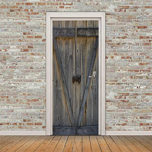 türtapete günstig 40x120cm(15.74 inches * 47.24 inches) Latte Türtapete Selbstklebend - Türaufkleber 3D TürPoster Selbstklebend Wandbild - Türtapete selbstklebend TürPoster