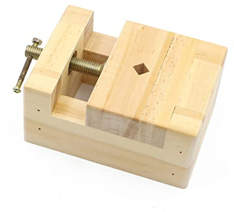 CORHAD Large Seal Engraving Bed 4.72X3.54X2.20In Pine Wood Carving Clamp for Diy Engraved Seal and Small Crafts Holding Tool