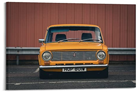 Vintage-Auto-Poster Lada Zhiguli 1200 & Vaz-2101 Sportwagen-Poster, dekoratives Gemälde, Leinwand, Wandposter und Kunstbild, modernes Familien-Schlafzimmer, Dekoration, Poster, 60 x 90 cm